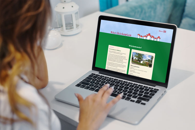 Kita Glückspilze - Website Mockup von Marco Thönelt